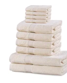 Ručníky Sada ručníků DecoKing Kunis ecru, velikost 2*70x140+4*50x100+4*30x50