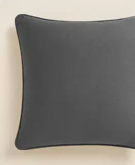 Dekorační povlaky na polštáře Elegantní povlak na polštář v tmavě šedé barvě 40 x 40 cm