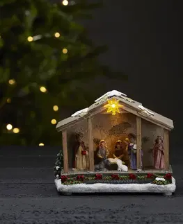 Vánoční vnitřní dekorace STAR TRADING Nativity LED dekorativní světlo, baterie, 19 cm