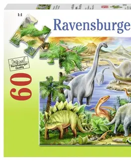 Hračky puzzle RAVENSBURGER - Prehistorický život 60 dílků