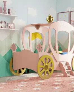 Postele Artplast Dětská postel KOČE PRO PRINCEZNOU Barva: Růžová