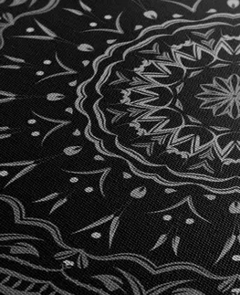 Černobílé obrazy Obraz Mandala ve vintage stylu v černobílém provedení