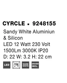 LED nástěnná svítidla NOVA LUCE nástěnné svítidlo CYRCLE bílý hliník a akryl LED 12W 230V 3000K IP20 9248155