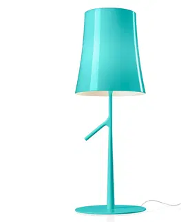 Stolní lampy Foscarini Foscarini Birdie LED grande stolní lampa akvamarín