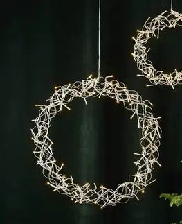 Vánoční osvětlení do oken STAR TRADING LED věnec Curly, teplá bílá, Ø 50 cm