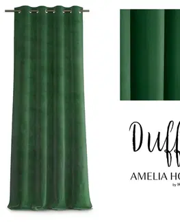 Záclony Závěs AmeliaHome Duffy lahvově zelený, velikost 140x250