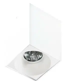 Moderní bodová svítidla Stropní bodové přisazené svítidlo AZzardo Hugo white AZ0827 GU10 1x50W IP20 9,5cm hranaté bílé