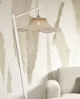 Obloukové lampy Good & Mojo GOOD & MOJO Ibiza stojací lampa Ø 65 bílá/přírodní