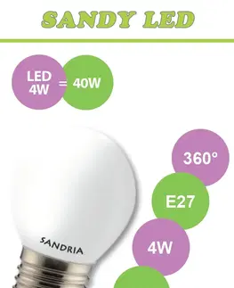 Žárovky LED žárovka Sandy LED E27 S2175 4W OPAL denní bílá