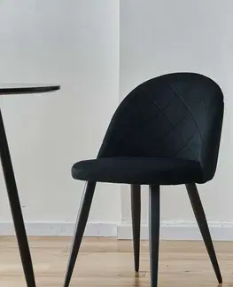 Židle Ak furniture Čalouněná designová židle Poppy černá