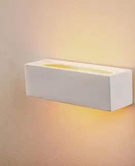 Nástěnná svítidla SOLLUX LIGHTING Nástěnné světlo Cube Line up/down z keramiky, bílá