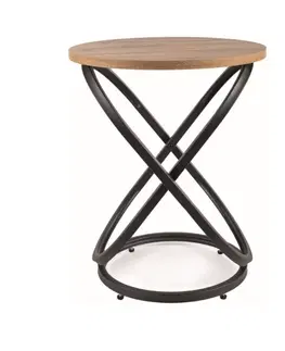 Barové stolky Signal Příruční stolek EOS E | černý mat Barva: Dub artisan