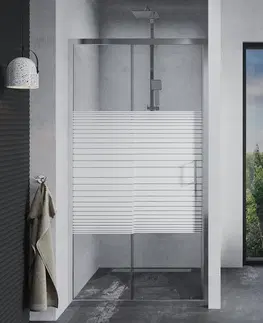 Sprchové kouty MEXEN Apia posuvné sprchové dveře 90 cm dekor, chrom 845-090-000-01-20