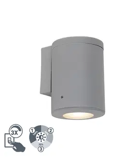 Venkovni nastenne svetlo Nástěnná lampa šedá IP55 vč. 1 x GU10 3 stupně stmívatelné - Franca