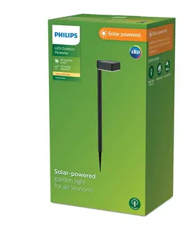 Solární světla Philips Philips LED solární zemní světlo Vynce, hlava 10,5 x 10,5 cm