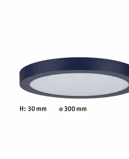 LED stropní svítidla PAULMANN LED Panel Abia kruhové 300mm 3200lm 2700K noční modrá