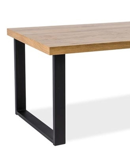 Jídelní stoly Jídelní stůl TINDEN typ 1, dub/černá