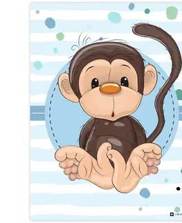 Obrazy do dětského pokoje Obraz s opičkou do dětského pokojíčku