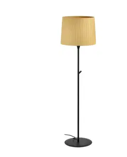Stojací lampy se stínítkem FARO SAMBA černá/skládaná žlutá stojací lampa