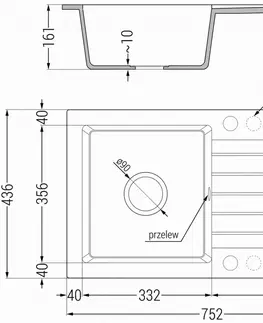 Kuchyňské dřezy MEXEN/S Pablo granitový dřez s odkapávačem včetně baterie Duo, bílá 6510-20-671701-57-G