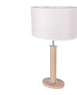 Lampy   7017400211524 - Stolní lampa MERCEDES 1xE27/40W/230V dub 