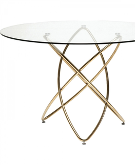 Kulaté jídelní stoly KARE Design Kulatý jídelní stůl Molekular - zlatý, Ø120cm