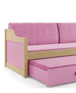 Postele BMS Dětská postel s přistýlkou DAWID | borovice 90 x 200 cm Barva: Zelená