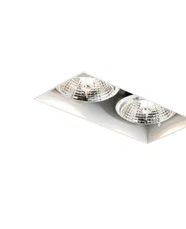 Podhledove svetlo Moderní vestavné bodové svítidlo bílé GU10 AR70 bez trimeru 2-světlo - Oneon