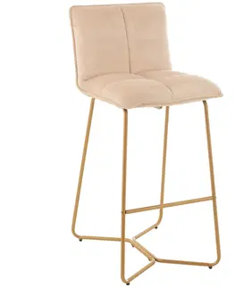 Jídelní stoly Béžová barová stolička Lisa - 49*57*86cm J-Line by Jolipa 19509