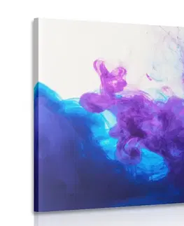 Abstraktní obrazy Obraz inkoust v modro-fialových odstínech