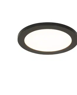 Stropni svitidla Moderní stropní svítidlo černé 22,5 cm včetně LED IP44 - Steve