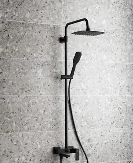 Sprchy a sprchové panely KFA LOGON sprchový set s otočnou hubicí, černá 5136-915-81