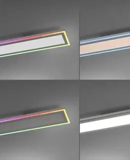 LED stropní svítidla LEUCHTEN DIREKT is JUST LIGHT LED stropní svítidlo 100x18cm, bílá, ploché, Rainbow RGB RGB+2700-6000K