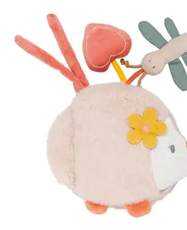 Hračky NATTOU - Knížka plyšová ježek Zoe s aktivitami 14 cm Mila, Zoe & Lana
