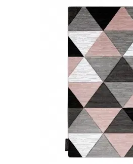 Koberce a koberečky Dywany Lusczow Kusový koberec ALTER Rino trojúhelníky růžový, velikost 240x330