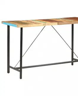Barové stolky Barový stůl masivní dřevo / ocel Dekorhome Sheeshamové dřevo