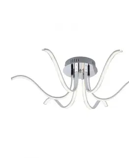 Designová stropní svítidla LEUCHTEN DIREKT is JUST LIGHT LED stropní svítidlo, chrom, 6-ramenné 3000K LD 15342-17