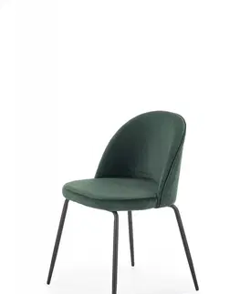 Židle HALMAR Designová židle Zyonne tmavě zelená