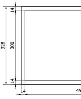 Koupelnový nábytek Mexen X-Wall-R 90 x 30 cm, Zlatá