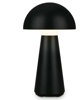 LED stolní lampy BRILONER LED nabíjecí stolní lampa 28 cm 2,6W 300lm černá IP44 BRILO 7421015