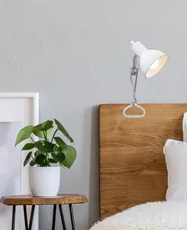 Stolní lampy a lampičky s klipem Briloner Svítidlo Fix clamp, kovové stínítko, bílé