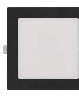 Bodovky do podhledu na 230V EMOS LED podhledové svítidlo NEXXO černé, 17,5 x 17,5 cm, 12,5 W, teplá/neutrální bílá ZD2333