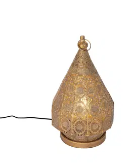 Stolni lampy Orientální stolní lampa zlatá 26 cm - Mauglí