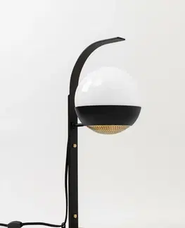 Designová nástěnná svítidla HUDSON VALLEY nástěnné svítidlo ALY ocel/sklo staromosaz/černá/opál E27 1x60W H409101-AGB/BK-CE