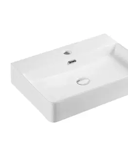 Koupelnový nábytek MEREO Leny, koupelnová skříňka s keramickým umyvadlem 60 cm, bíla CN811