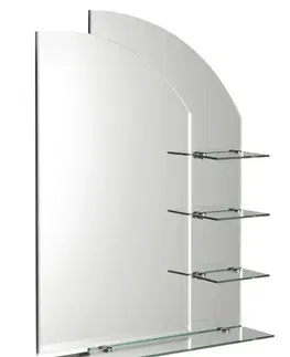 Koupelnová zrcadla AQUALINE WEGA zrcadlo s policemi 65x90cm 65028