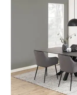 Jídelní stoly Dkton Jídelní stůl Neel 200 cm černý keramika