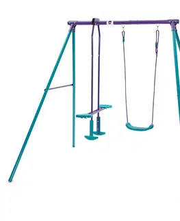 Hračky na zahradu PLUM PRODUCTS - Dětská kovová houpačka 2v1, 210x178x183cm