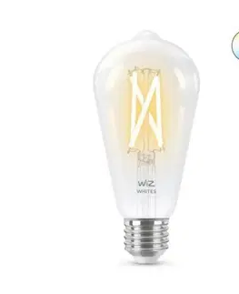 LED žárovky LED Žárovka WiZ Tunable White Filament 8718699787172 E27 ST64 6,7-60W 806lm 2700-6500K, stmívatelná