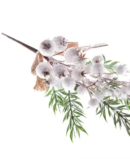 Vánoční dekorace Dekorační zimní větvička Eira, 34 cm